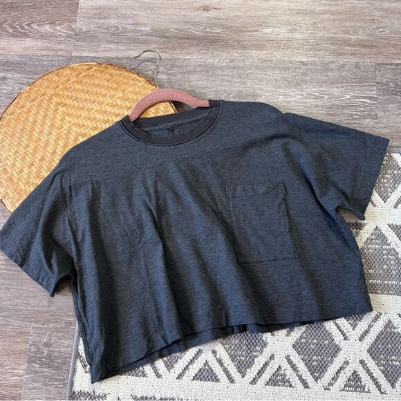 Lululemon Check the Box Short Sleeve Heathered Graphite Grey 6 - Picture 2 of 6